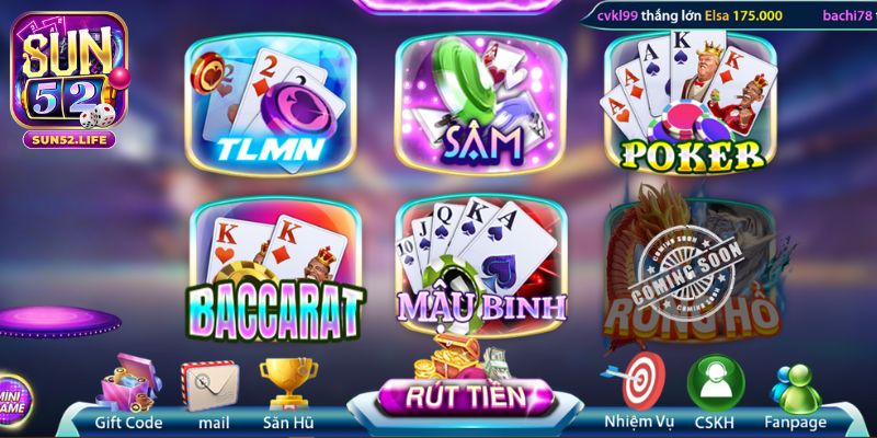 Đa dạng game bài thịnh hành thu hút đông đảo người chơi